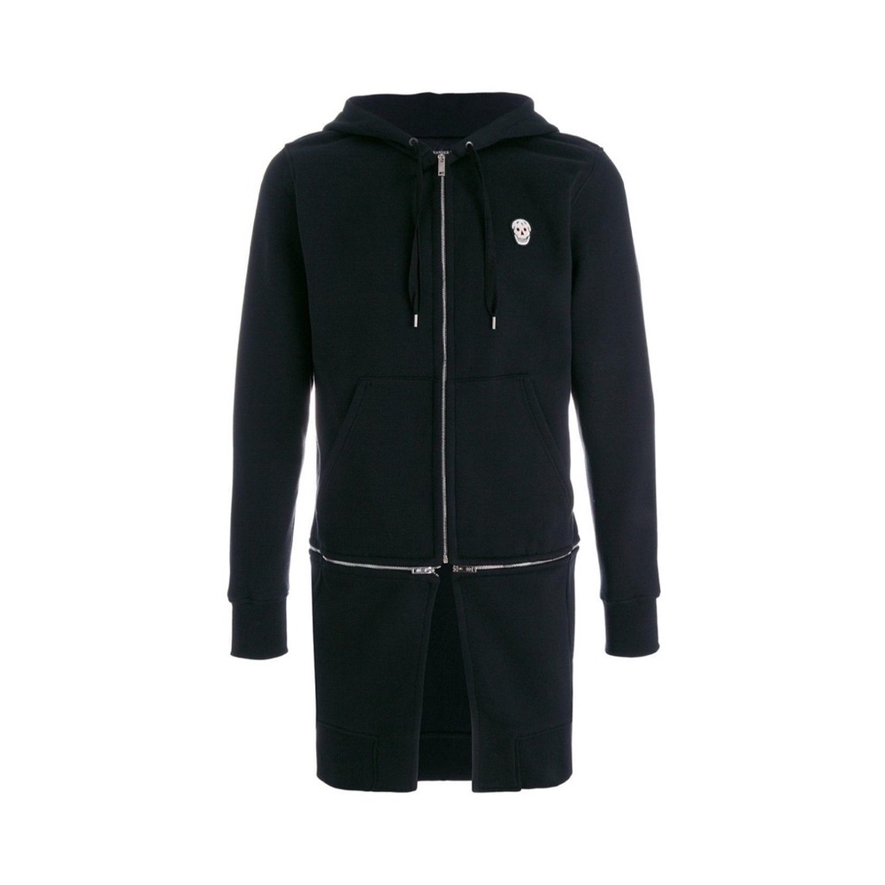 Alexander MQueen Black double zip hoodie Size XS